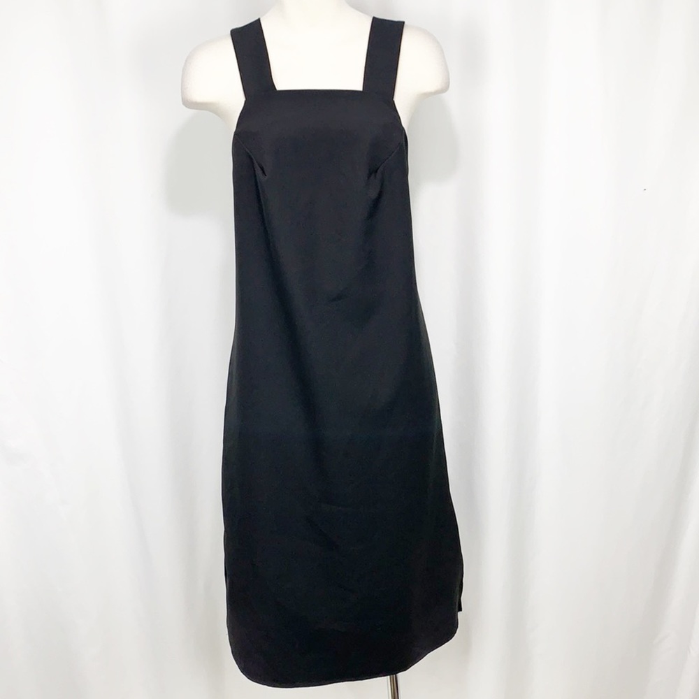 ASOS Black Pinafore Dress Adjustable Straps Sz 8
